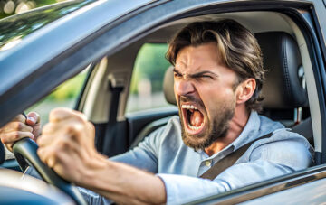 homme insulte volant