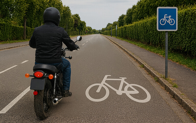 moto piste cyclable