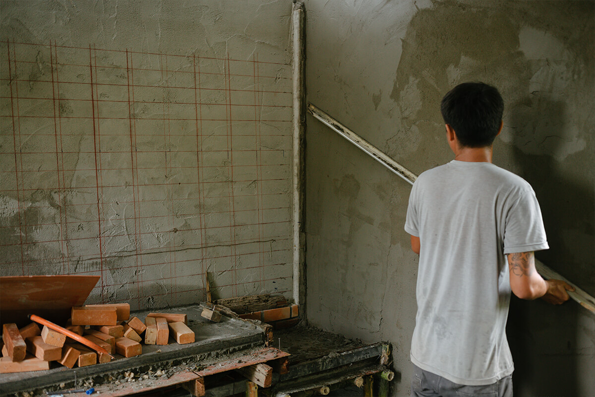 travaux mur maison